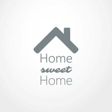 Evim, güzel evim - evin çatı simgesi tasarım