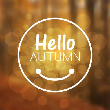 İlham verici Banner - Merhaba sonbahar üzerinde arka plan bulanık