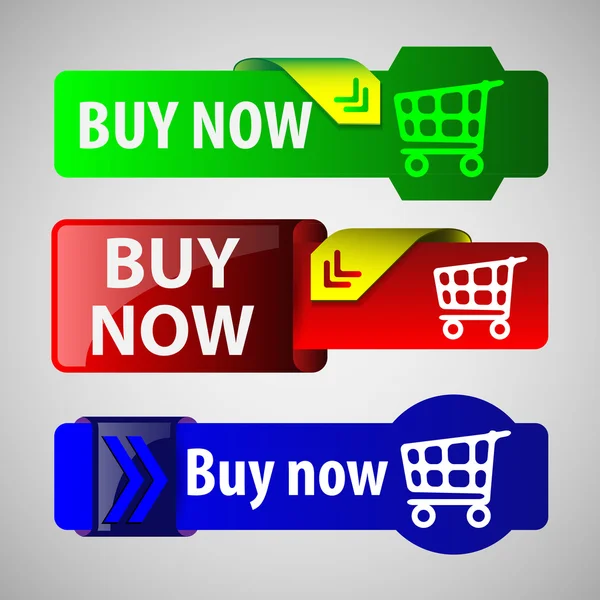 Set of Buy Now Buttons — Stock Vector