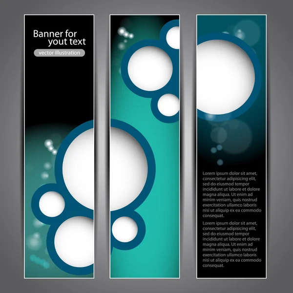 Set van drie Banner ontwerpen — Stockvector