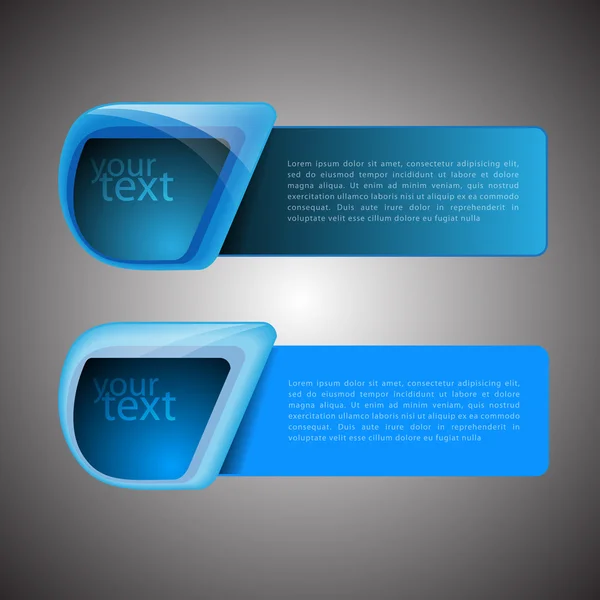 To Header eller Banner Design – Stock-vektor