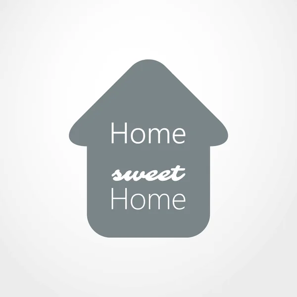 Domov, sladký domov - dům Icon Design — Stockový vektor