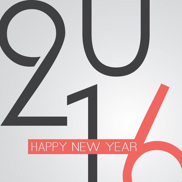 Лучшие пожелания - Абстрактный стиль Retro Happy New Year Открытка или фон, Creative Design Template - 2016
