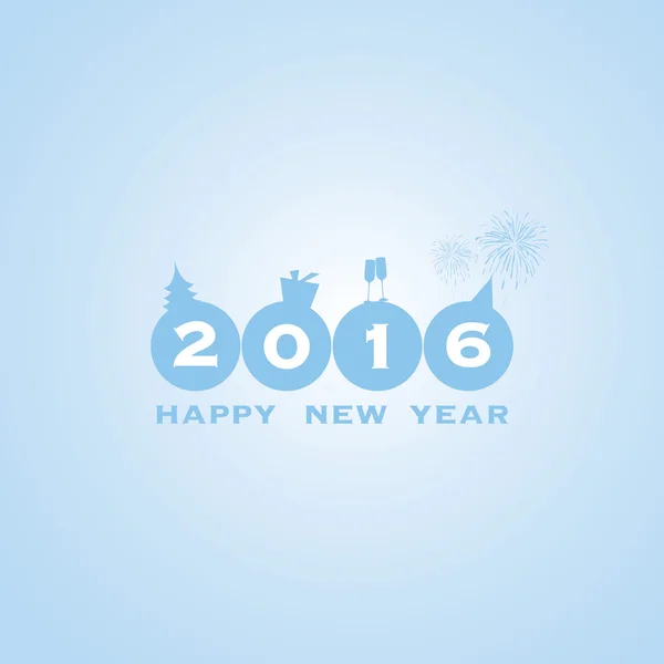 Novoroční přání - 2016 — Stockový vektor