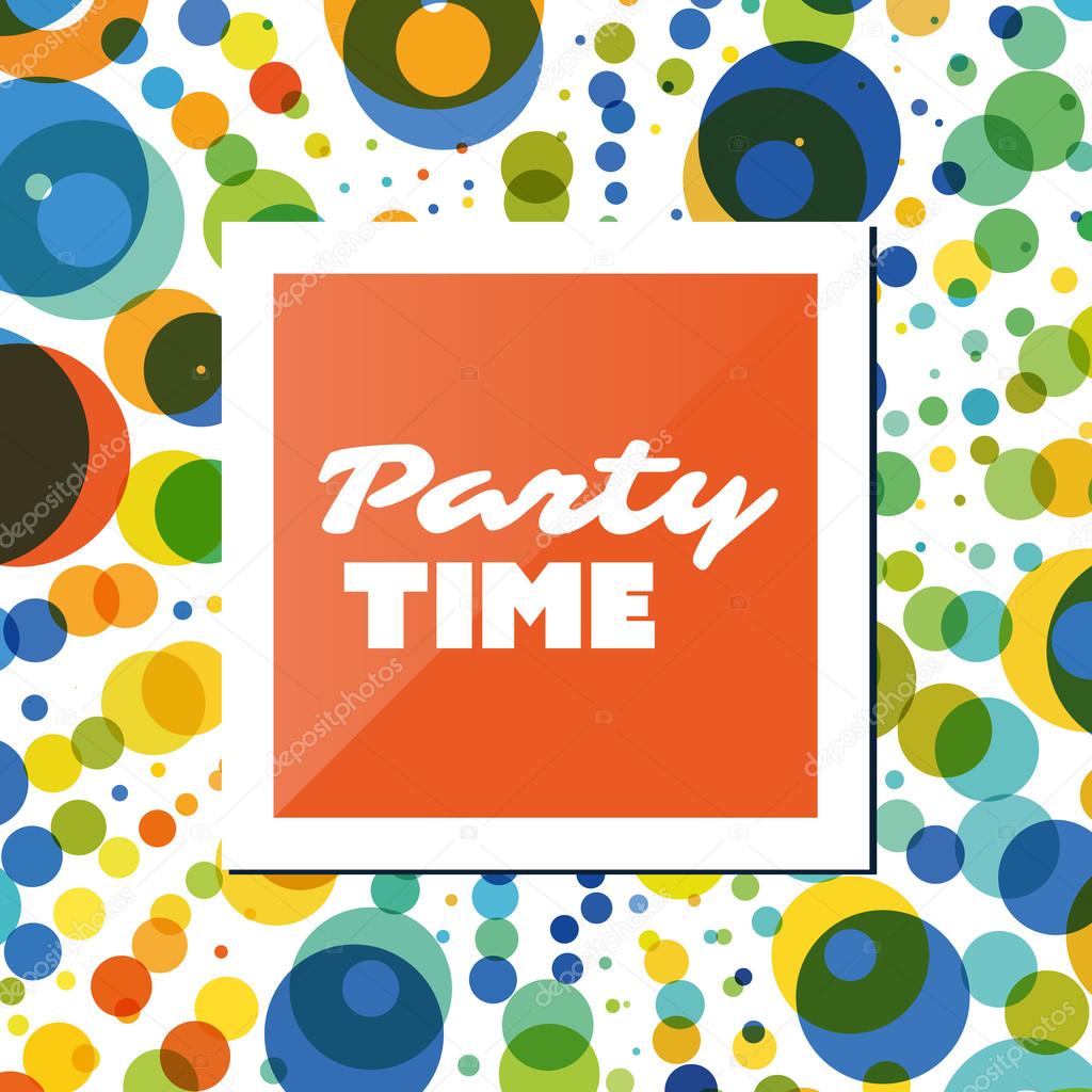 Tarjeta de tiempo de fiesta, volante o plantilla de diseño de portada