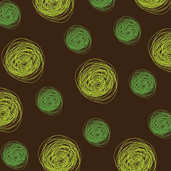 Vecteur de fond abstrait avec motif de caniches rondes — Image vectorielle