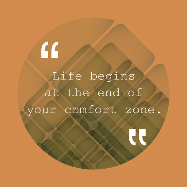 Life Begins at the End of Your Comfort Zone. - Inspirational Quote, Slogan, Saying - Success Concept, Banner Design on Abstract Background — Stok Vektör