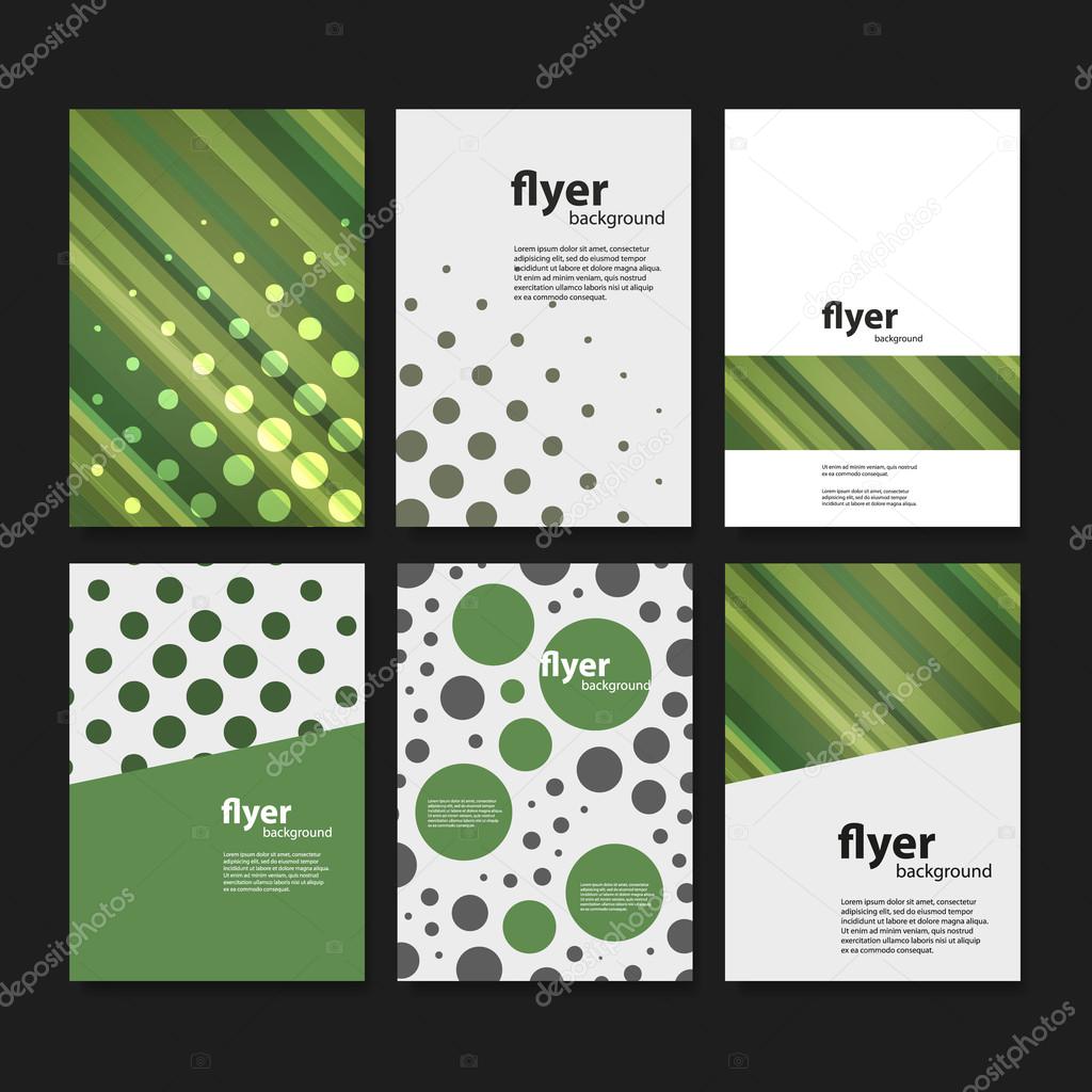 Set of Creative Modern Card, Flyer or Cover Designs with Abstract Background