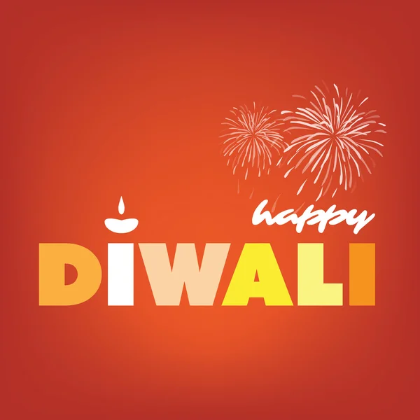 Happy Diwali Card - Abstract Greeting Card or Background, Creative Design Template — Stok Vektör