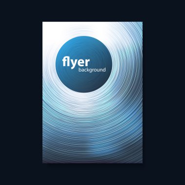 Flyer or Cover Design with Blue Blurred Background and Circles