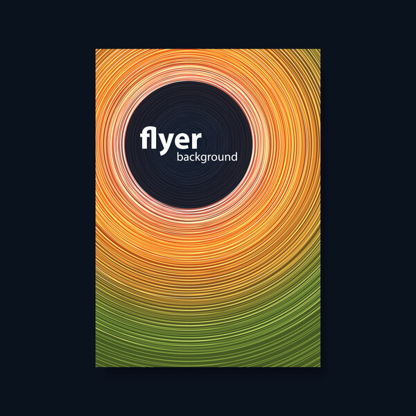 Flyer or Cover Design with Colorful Background and Circles