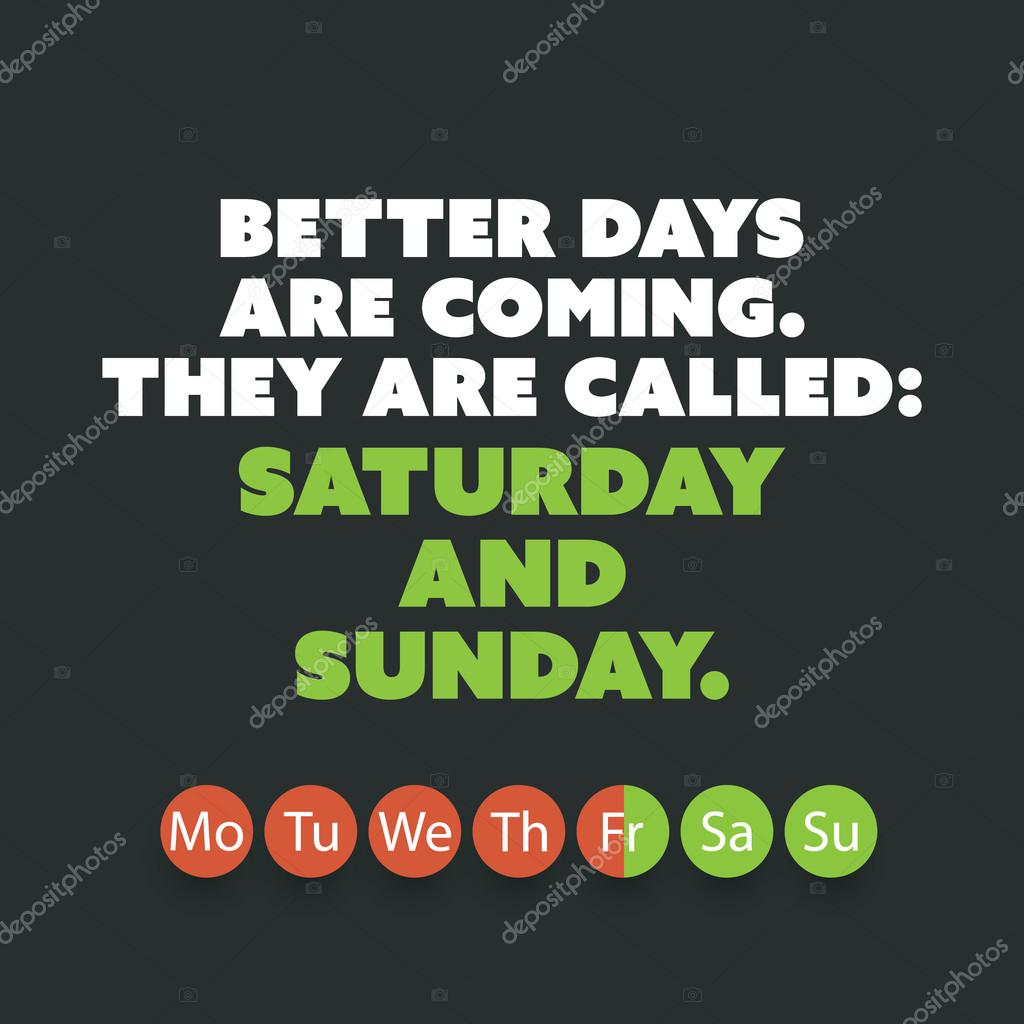 Weekend's Coming Soon Concept Design - Illustration in Freely Editable Vector Format