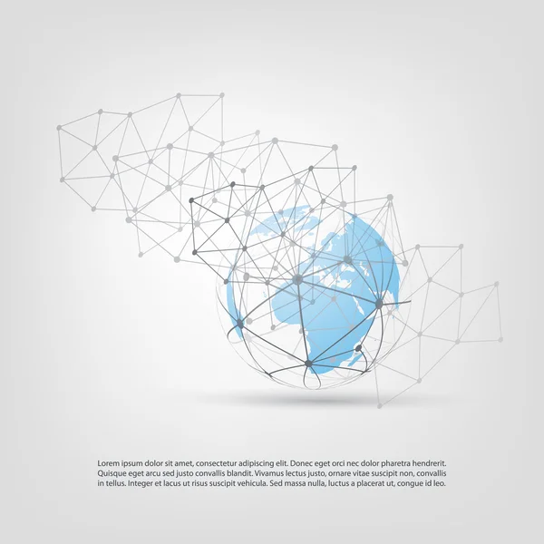 Cloud Computing et réseaux - Business, Conception de concepts technologiques — Image vectorielle
