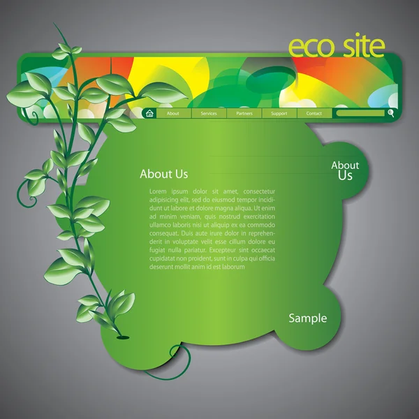 Sitio web plantilla vector — Vector de stock