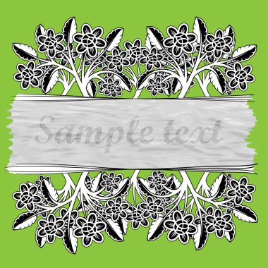 Background, Label with Floral Theme