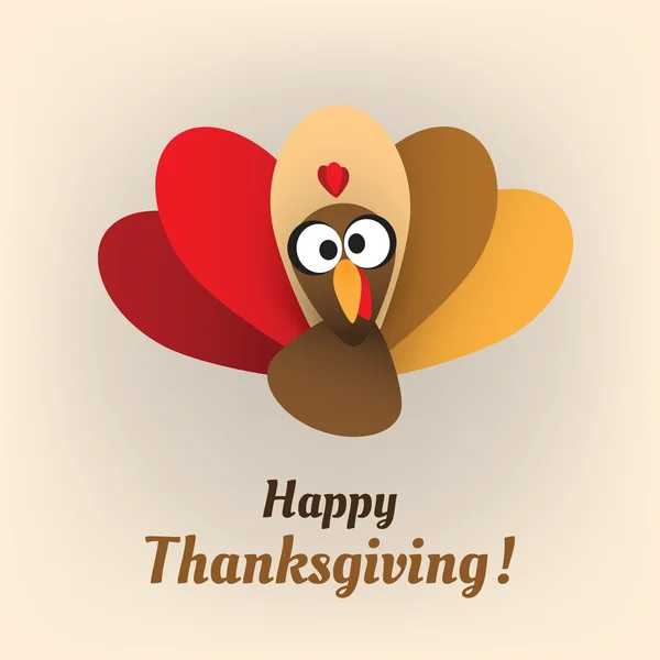 Happy Thanksgiving Card Design Template — Stock Vector