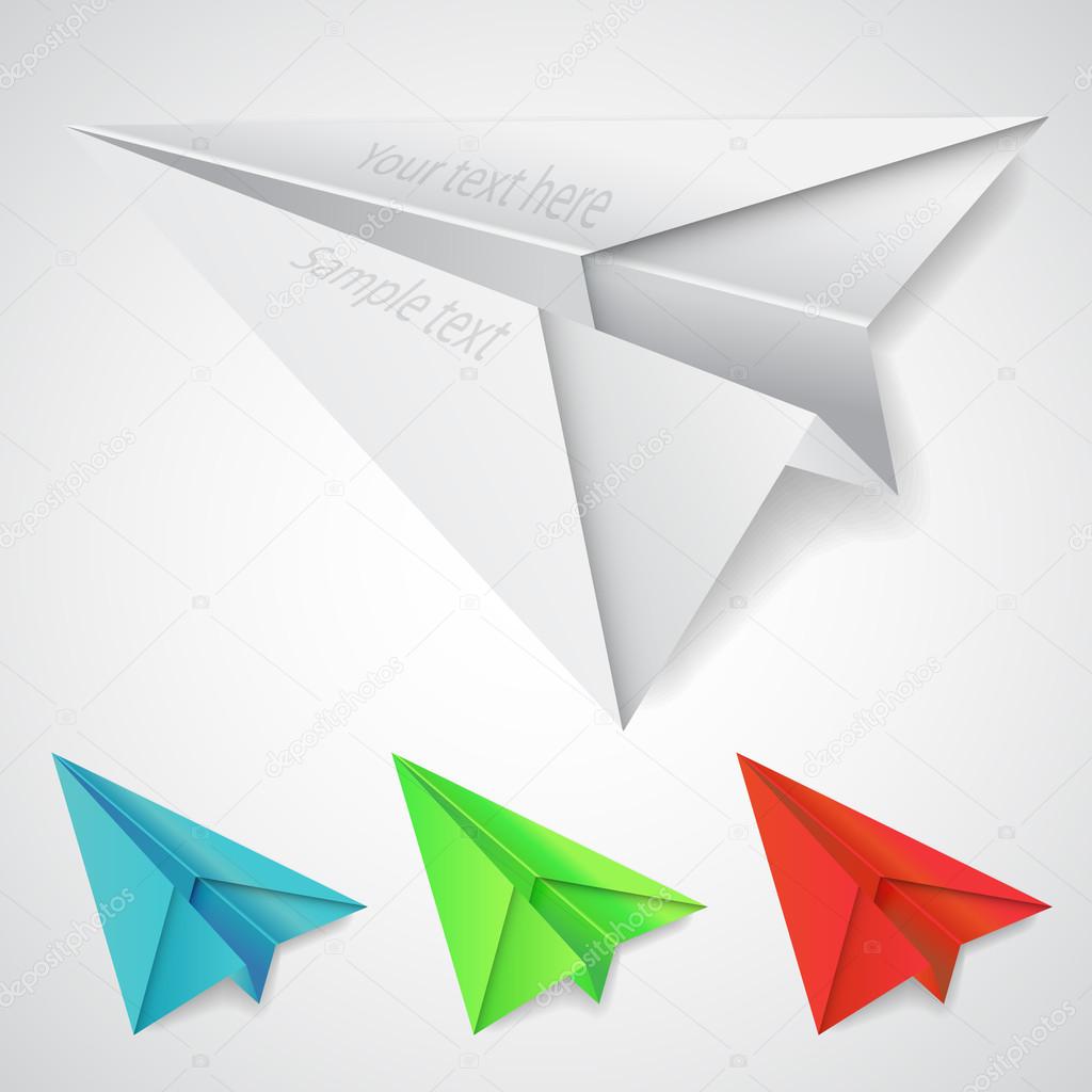 Collection of Paper Airplanes Clip-Art