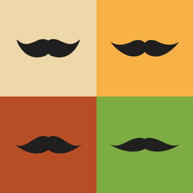 Vintage bıyık tasarımlar vektör klip-Art