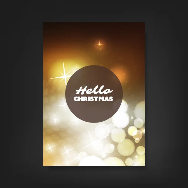 Halo Natal - Flyer, Card atau Desain Sampul dengan Latar Belakang Pola Sparkling - Identitas Perusahaan, Natal, Tahun Baru atau Templat Desain Iklan - Stok Vektor