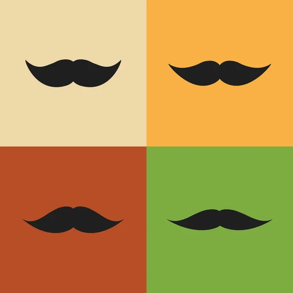 Vintage Mustache Diseños Vector Clip-Art — Archivo Imágenes Vectoriales