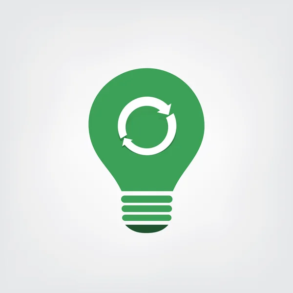 Green Eco Energy Concept Icon - Reciclaje — Vector de stock