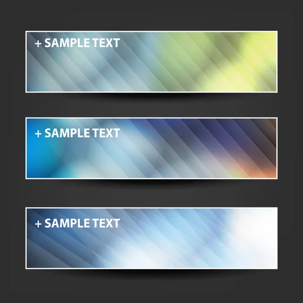 水平型バナーやヘッダー デザイン クリスマス、新年やカラフルな縞模様の背景を持つ他の休日のためのセット — ストックベクタ
