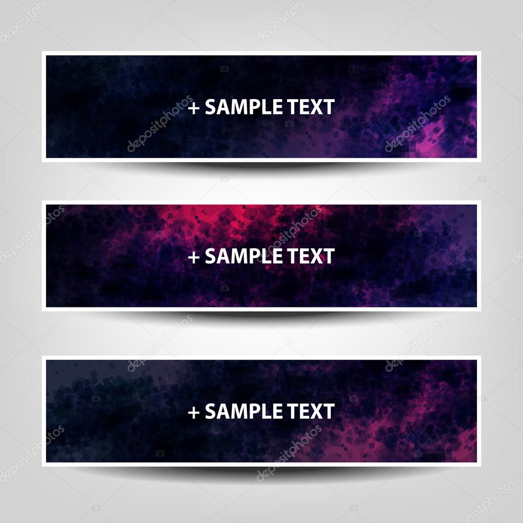set of horizontal banner background designs or holiday ad templates