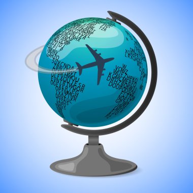 Masaüstü dünya tasarım uçak ile