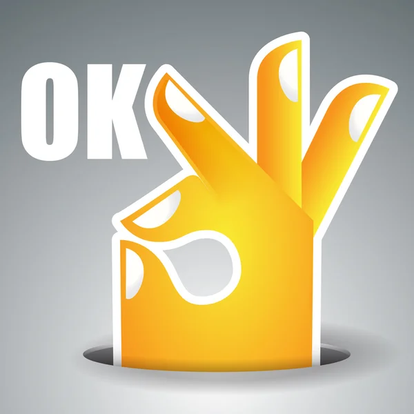 Okay - Hand Design — Stock Vector