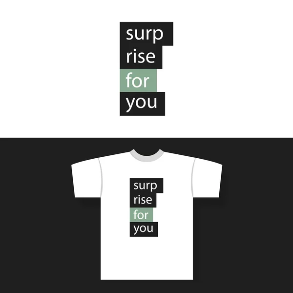 T-shirt stampa con sorpresa per voi etichetta — Vettoriale Stock