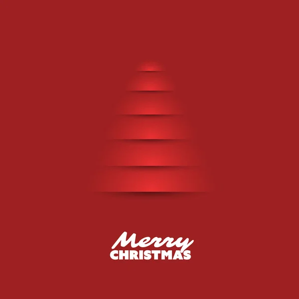 Design moderno astratto biglietto di auguri di Natale con sfondo dell'albero di Natale — Vettoriale Stock