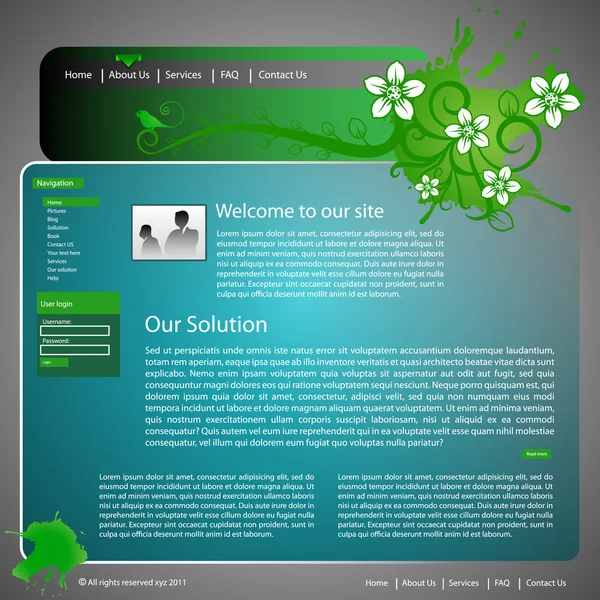 Eco Webdesign Template — Stok Vektör