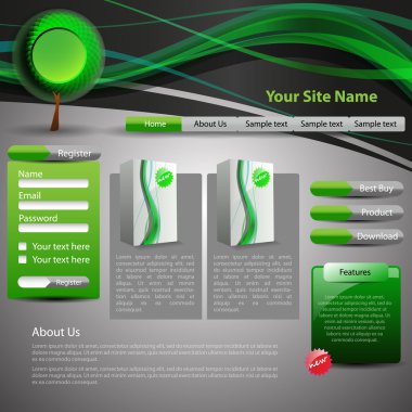 Web sitesi şablonu vektör