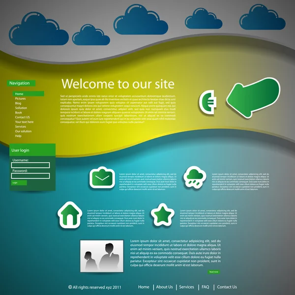 Eco Webdesign Template — Stok Vektör