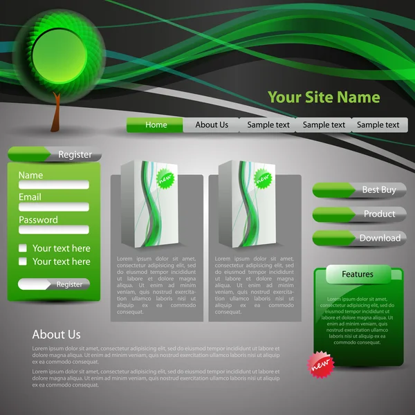 Website Template Vector Royalty Free Stock Illustrations
