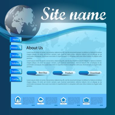 Web sitesi şablonu vektör