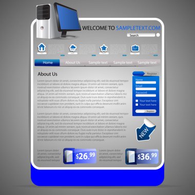 Web sitesi şablonu vektör
