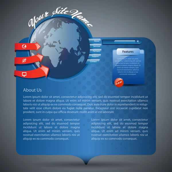 Sitio web plantilla vector — Vector de stock