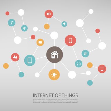 Internet Of Things Design Concept With Icons clipart