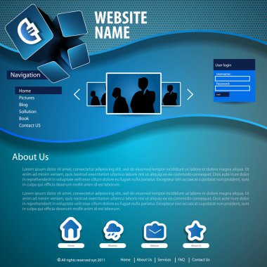 Web sitesi şablonu vektör