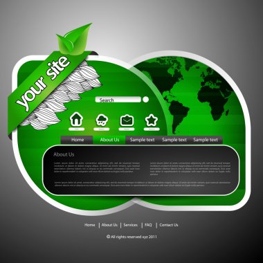 Web sitesi şablonu vektör