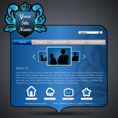 Web sitesi şablonu vektör