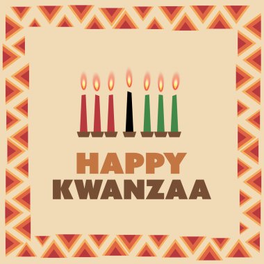 Mutlu Kwanzaa tebrik kartı tasarım şablonu