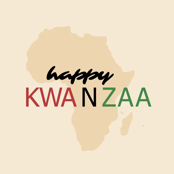 Happy Kwanzaa Greeting Card Design Template — Stock Vector