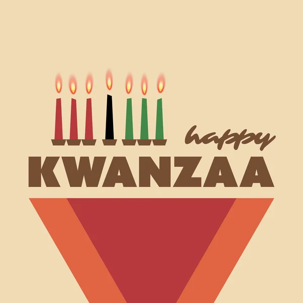 Happy Kwanzaa Greeting Card Design Template — Stock Vector