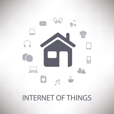 Internet şeyler, dijital ev ve ağlar tasarım konsepti ile kutsal kişilerin resmi
