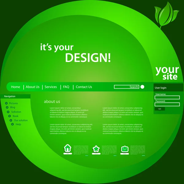 Sitio web plantilla vector — Archivo Imágenes Vectoriales