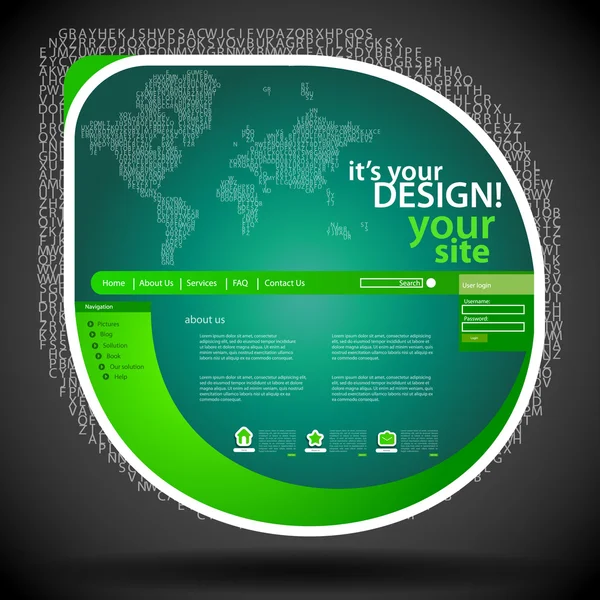 Strona internetowa szablon wektor — Wektor stockowy