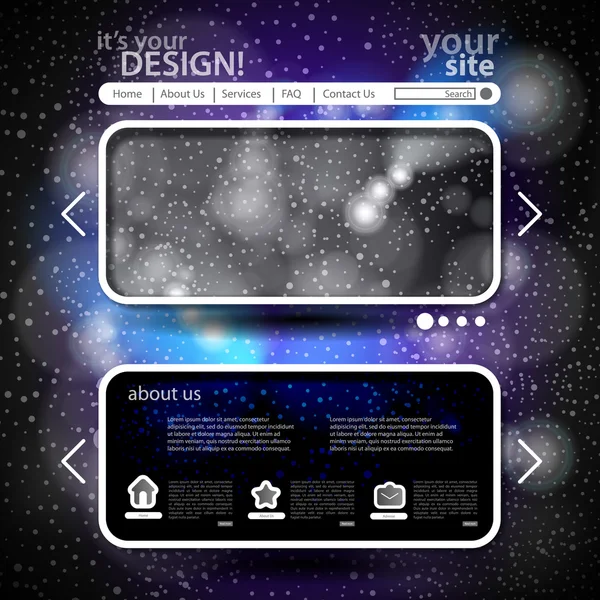 Website Template Vector — Stock Vector