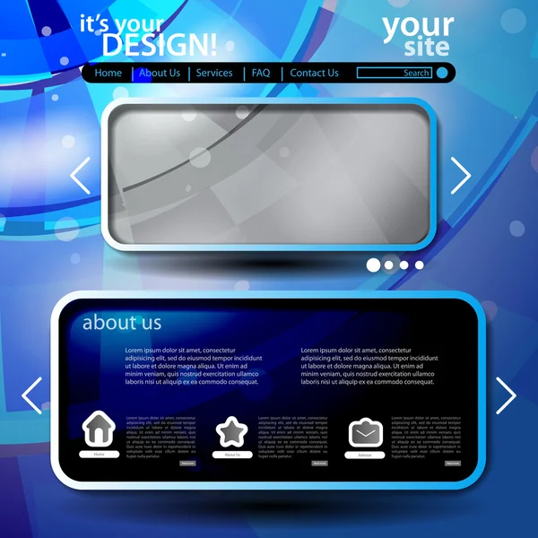 Website Template Vector — Stock Vector